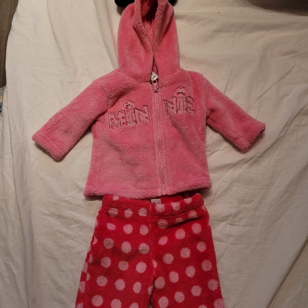 minnie mouse fleece set 0-3 months